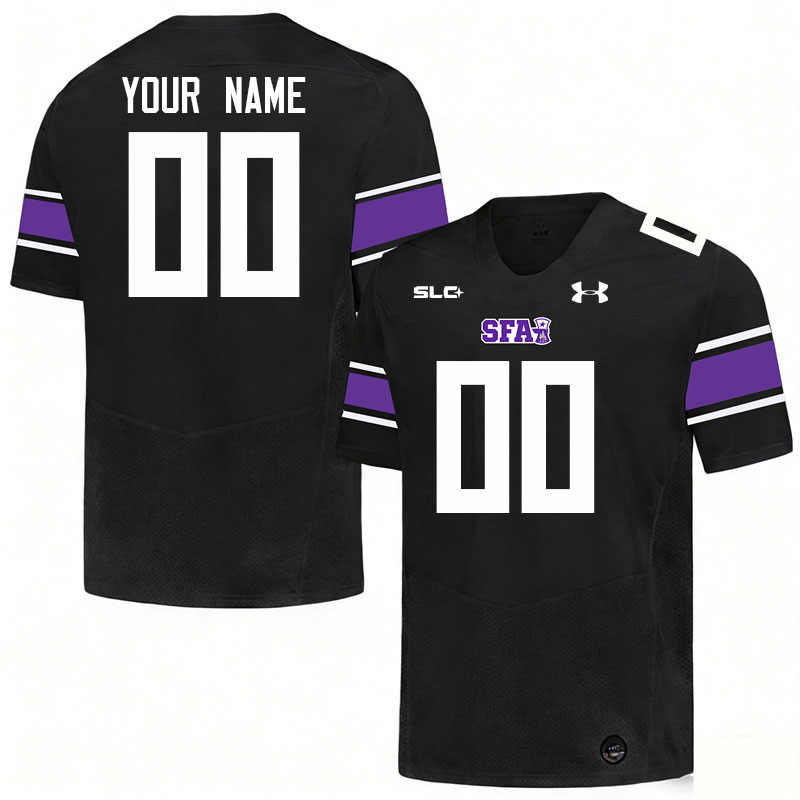 Custom Stephen F. Austin Lumberjacks Name And Number Football Jerseys-Black